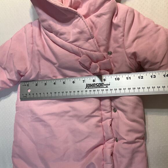 First Impressions Baby Girls Thick Body Suit 3-6M (12-17 lbs) Sweet Pink Footie - Picture 3 of 9